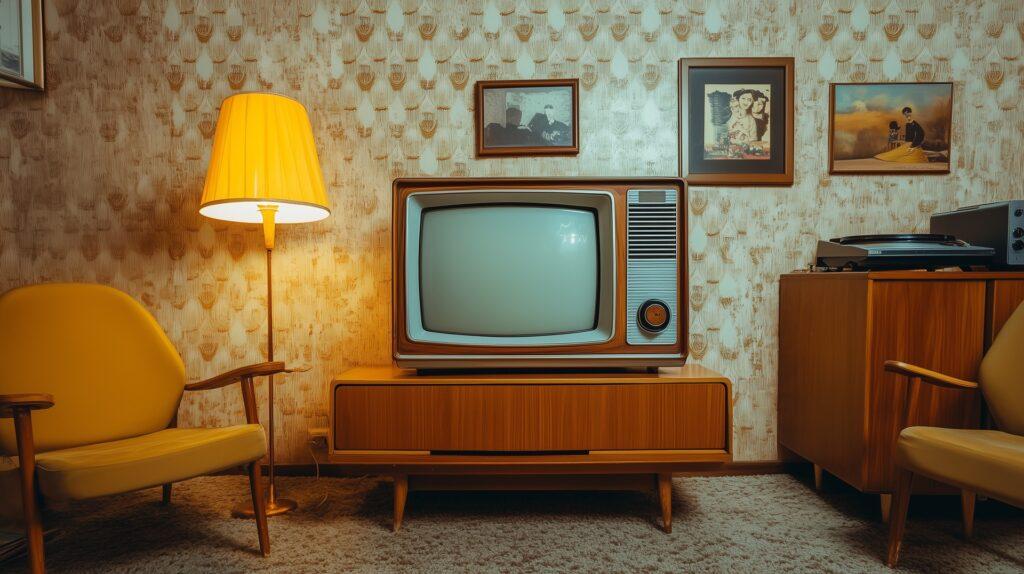 Wohnzimmer mit altem Fernseher | VHS digitalisieren